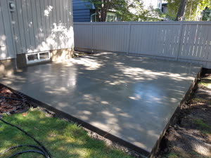 Fresh Concrete Patio Slab Calgary